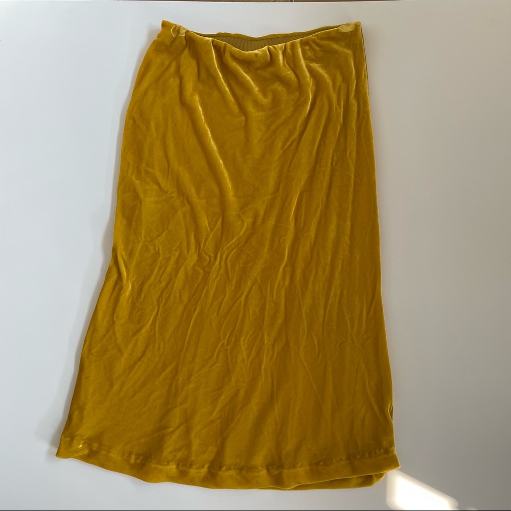 Anthropologie gold velvet skirt - maeve brand